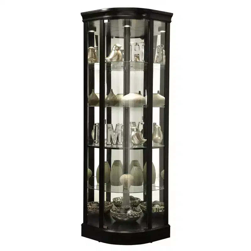 Howard Miller Marlowe Ii Curio Cabinet 680627 Black Satin