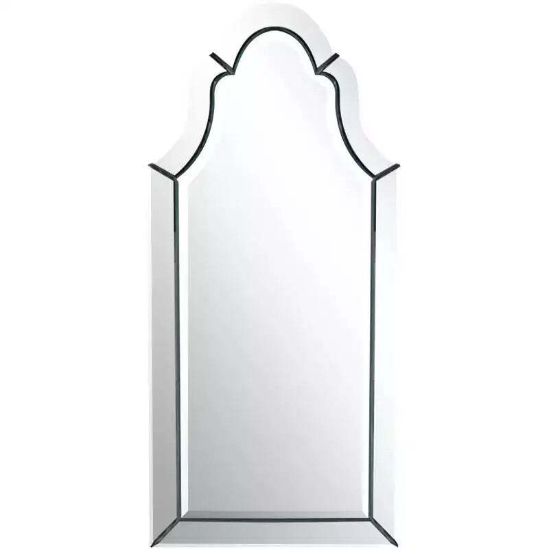 Uttermost Arched Top Vanity Accent Wall Mirror Modern Beveled Polished Mirrored Glass Frame 21 Wide for Bathroom Bedroom Home