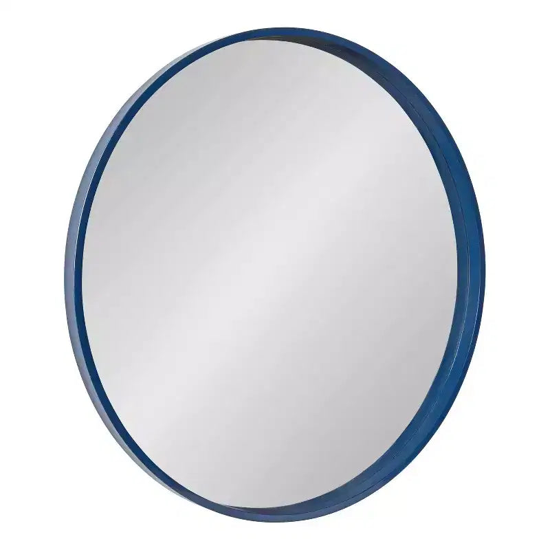 Travis Round Wood Accent Decorative Wall Mirror - Kate & Laurel All Things Decor