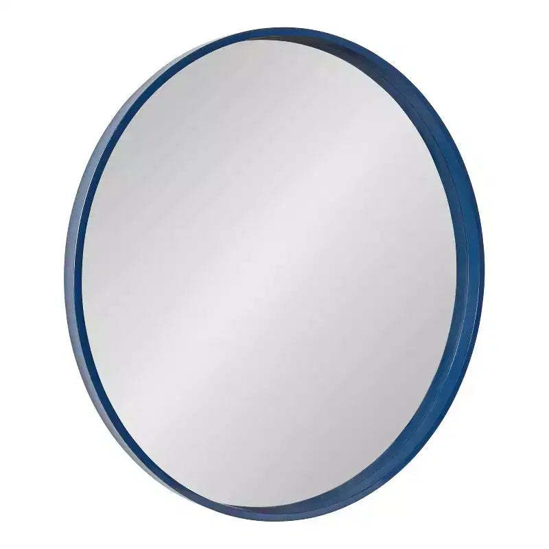 Travis Round Wood Accent Decorative Wall Mirror - Kate & Laurel All Things Decor