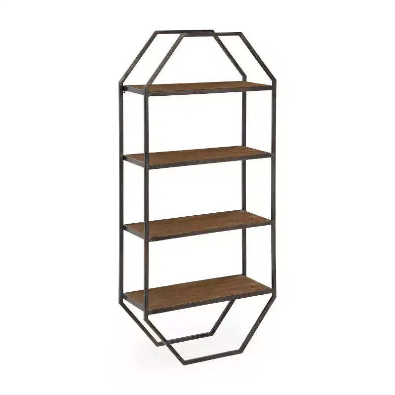 Adela Wood/Metal Decorative Wall Shelf - Kate & Laurel All Things Decor
