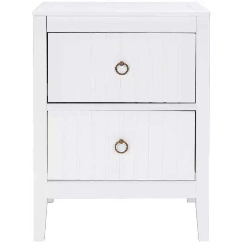 Tegan 2 Drawer Nightstand - NST5004 - White - Safavieh