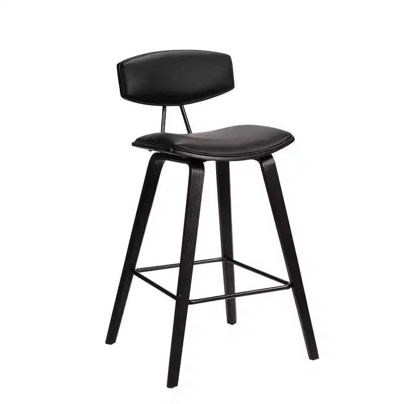 25.5 Fox Faux Leather Wood Counter Height Barstool - Armen Living