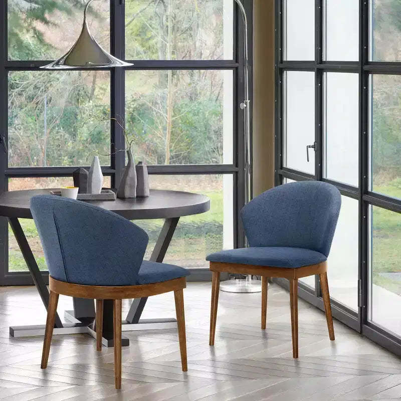 Set of 2Juno Fabric Wood Dining Chairs - Armen Living
