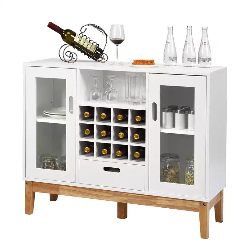 Costway Wood Storage Cabinet w/ Rack & Drawer