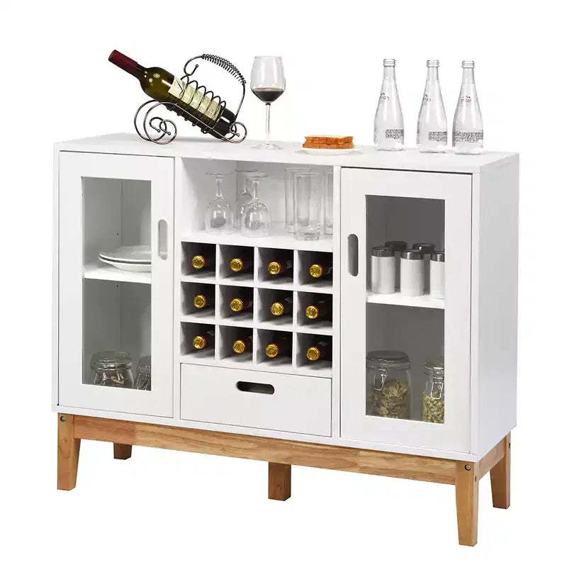 Costway Wood Storage Cabinet w/ Rack & Drawer