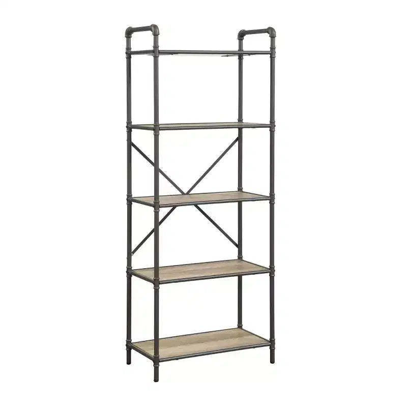 Itzel Bookcase Antique Oak/Sandy Gray - Acme Furniture