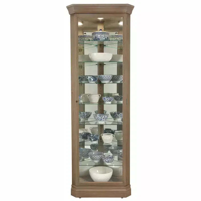 Howard Miller 680643 Delia Iii Curio Cabinet 680643 Aged Grey