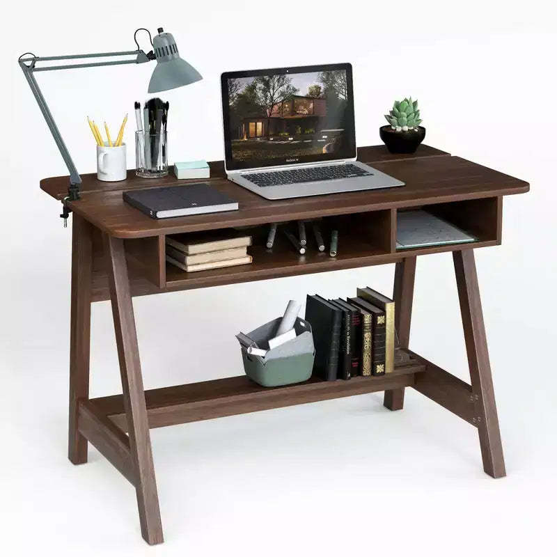 Costway Computer Desk Home Office Writing Workstation w/ Flip Top Compartment