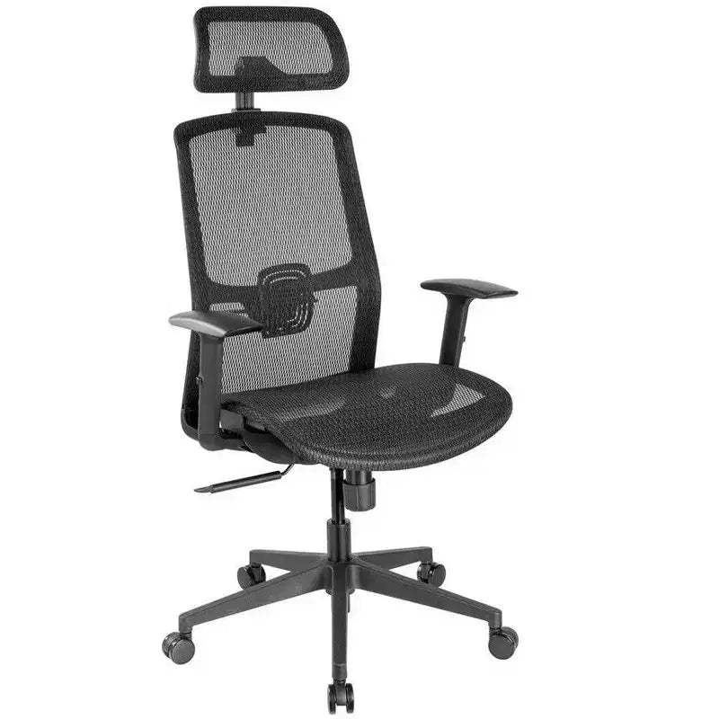 Monoprice WFH Ergonomic Office Chair with Mesh Seat, Adjustable Headrest, Lumbar Support, Armrests, Backrest - Workstream Collection