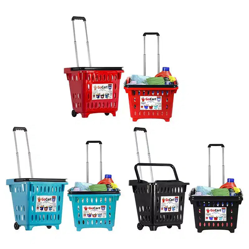 dbest products GoCart, Grocery Cart Shopping Laundry Basket on Wheels