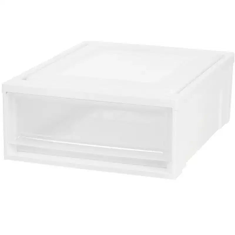 Plastic Clear Stackable Modular Shallow Storage Drawers Chest Box