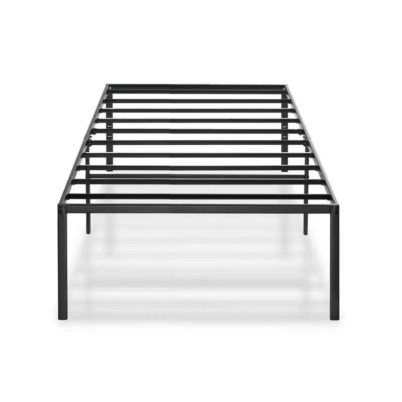 18 Classic Metal Platform Bed Frame Black - Mellow