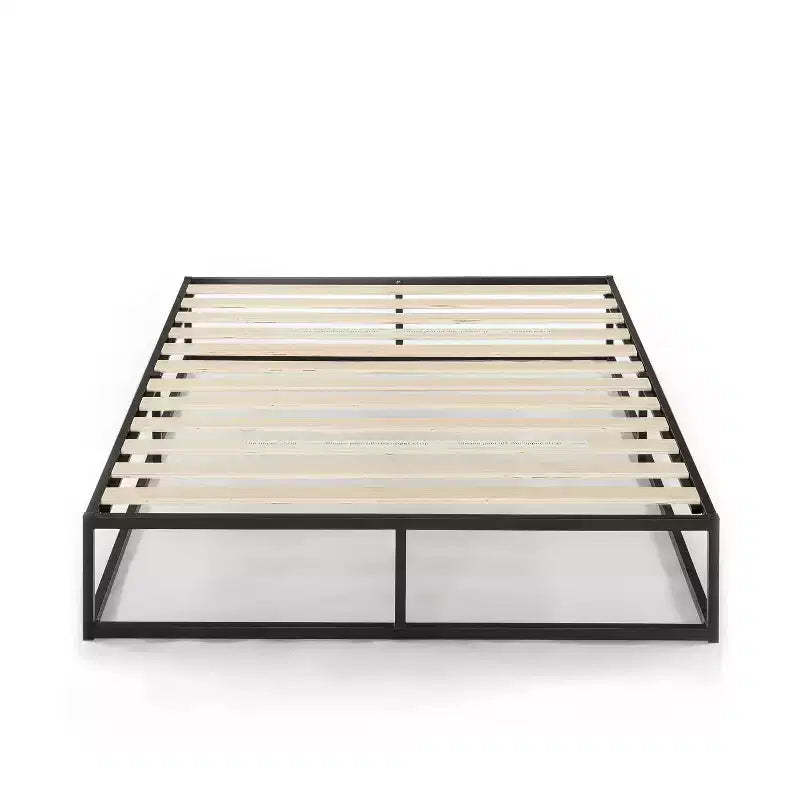Best Price Mattress 10 Modernista Metal Platform Bed Frame Black