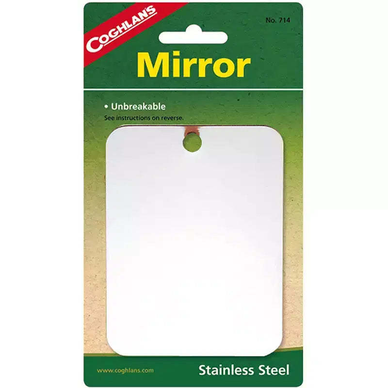 Coghlan's Stainless Steel Mirror, Unbreakable for Travel, Camping, Hiking, Pack