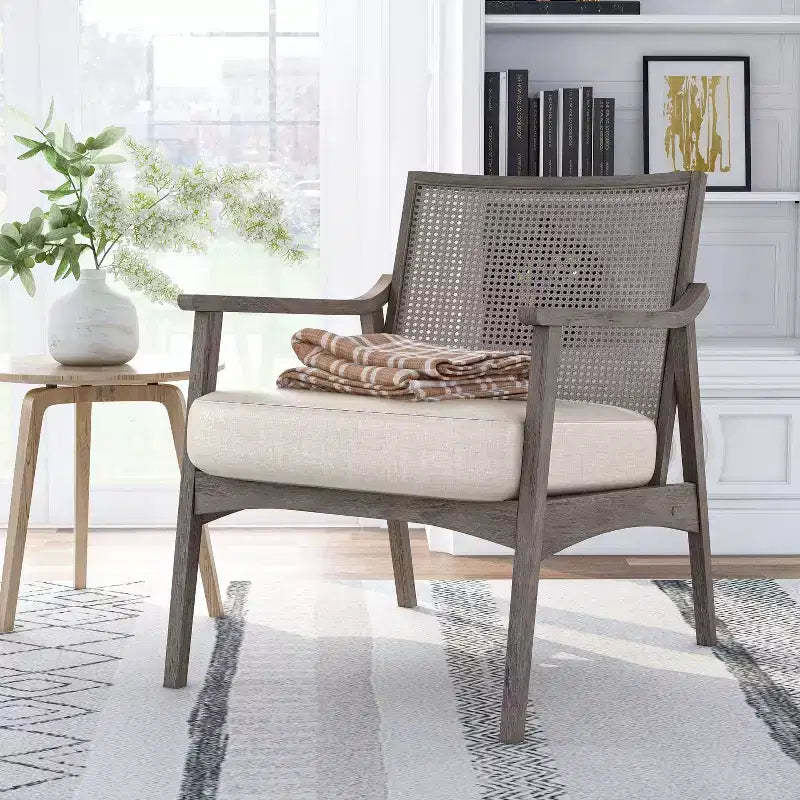 24/7 Shop At Home Aurelia Cane Back Accent Chair