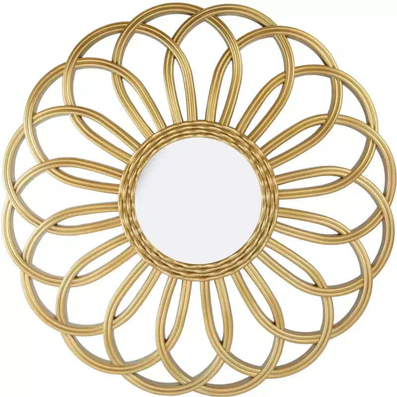 Northlight 30 Round Sunflower Wall Mirror