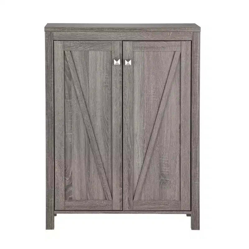 FC Design Modern 2-Door Shoe Storge Cabinet for 15 Pairs of Shoes