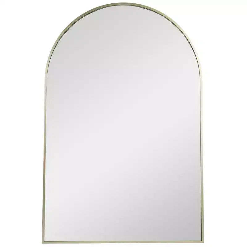 Northlight 36 Gold Framed Modern Arched Wall Mirror