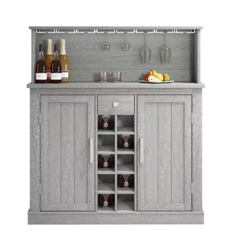 47 Wood Granite Pattern Cabinet - Festivo