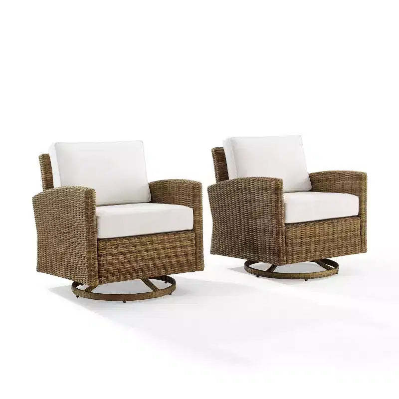 2pk Bradenton Steel Outdoor Swivel Rocking Chairs - Crosley