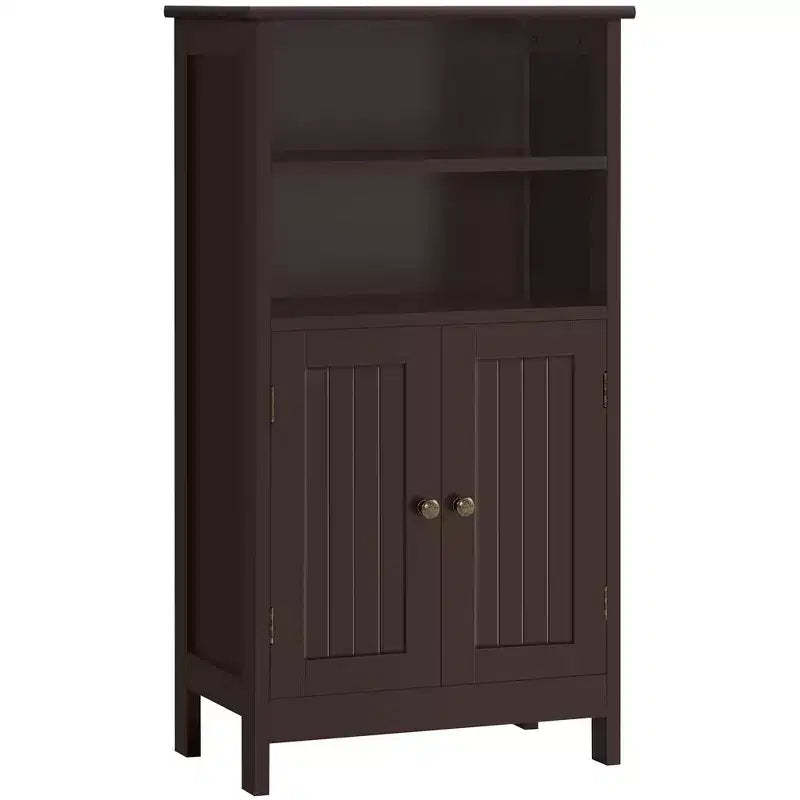 Yaheetech Bathroom Floor Cabinet with Double Door and Adjustable Shelves
