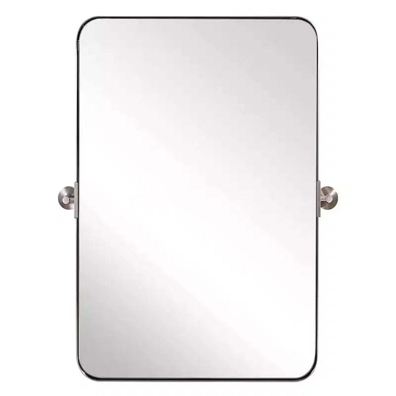 ANDY STAR Modern Decorative 22 x 34 Inch Rectangle Wall Mounted Hanging Bathroom Vanity Mirror with Stainless Steel Metal Frame, Brushed Gold