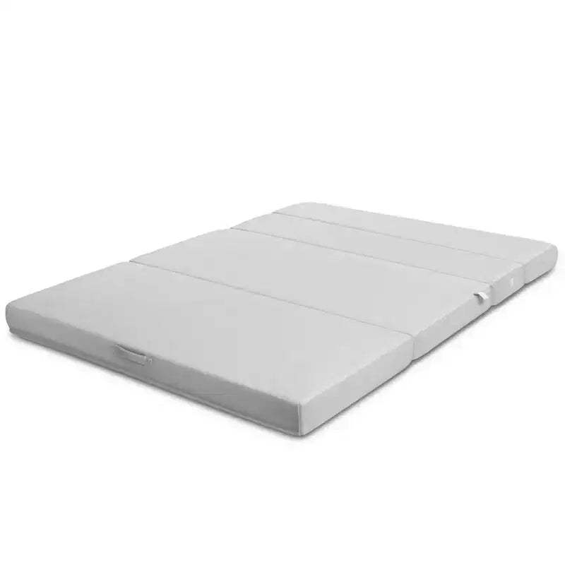 Costway 4'' Queen Size Foam Folding Mattress Sofa Bed Guests Floor Mat Carrying Handles