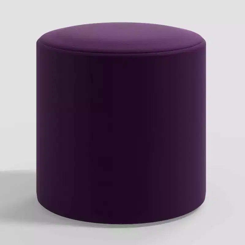 Skyline Furniture Round Thalia Ottoman in Velvet