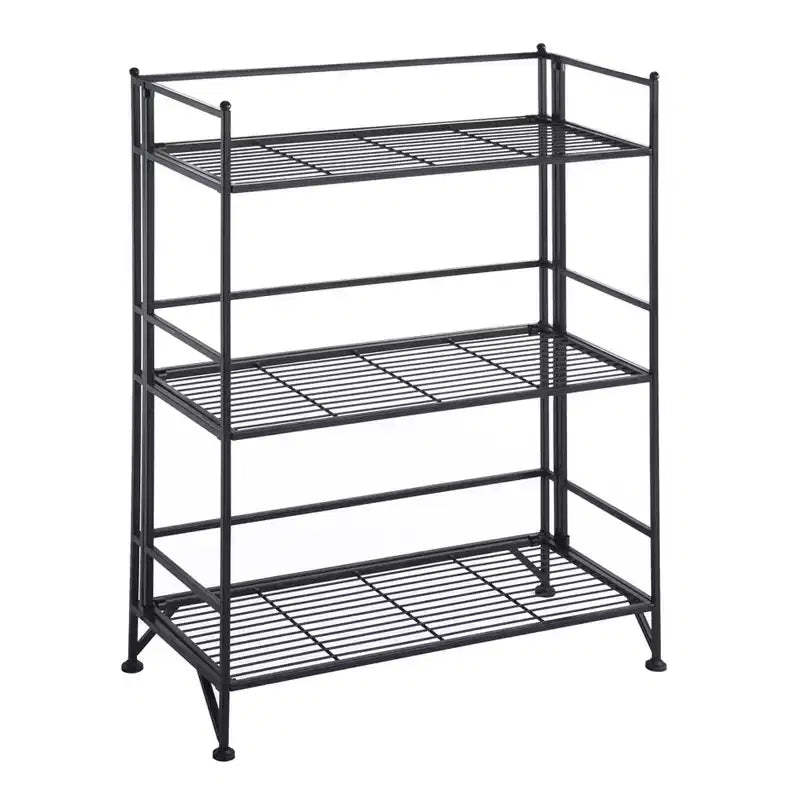 32.5 Breighton Home FlexiSpace 3-Tier Wide Foldable Metal Shelf
