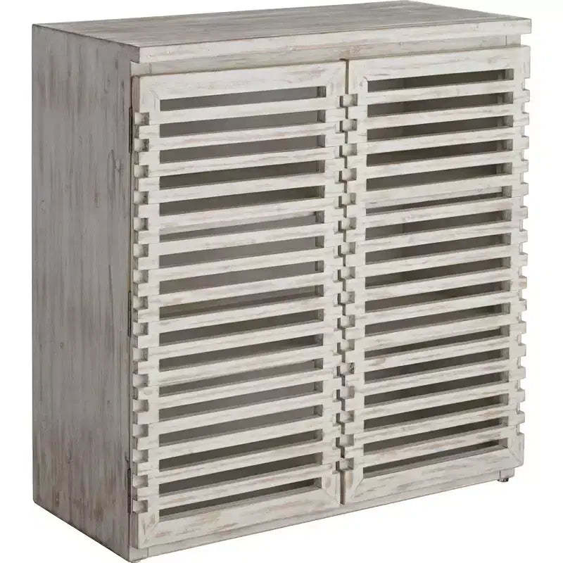 Crestview Collection Hudson 32 Wide Slat Door Accent Cabinet