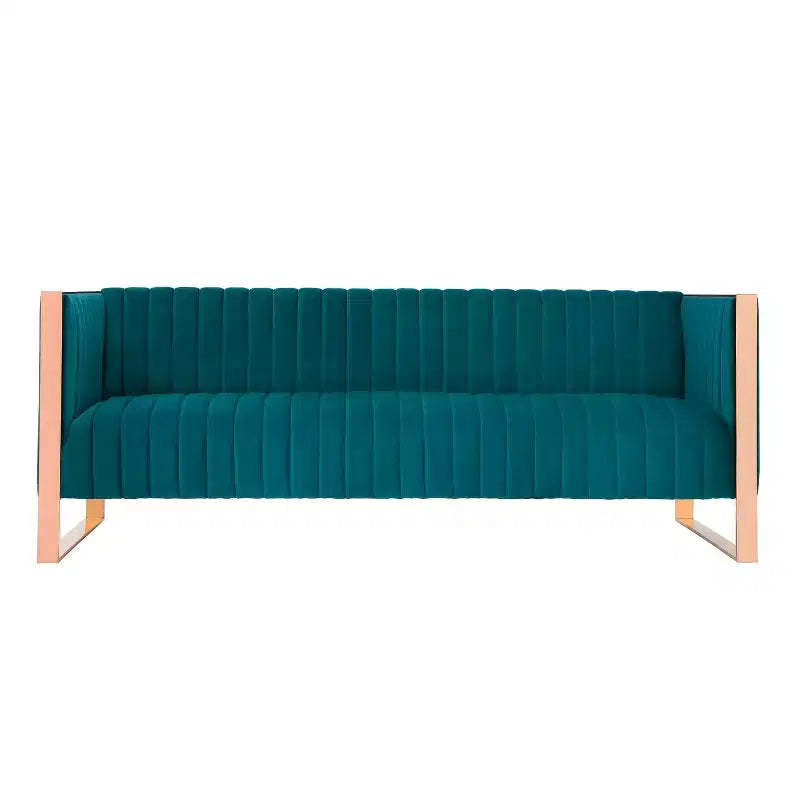 Trillium Velvet 3 Seater Sofa - Manhattan Comfort
