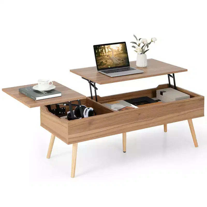 Costway 47'' Lift Top Coffee Table Central Table with Hidden Compartments for Living Room