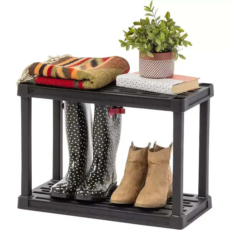IRIS USA Plastic Garage Shelving Unit Storage Outdoor Indoor