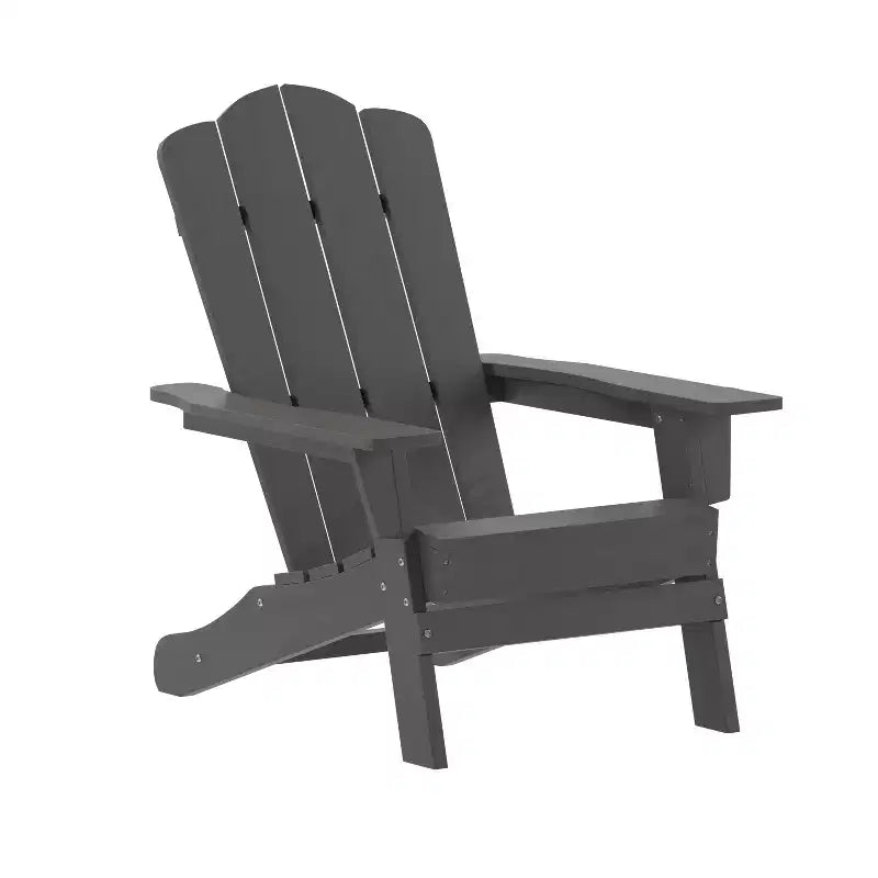 Merrick Lane Adirondack Chair with Cup Holder, Weather Resistant HDPE Adirondack Chair