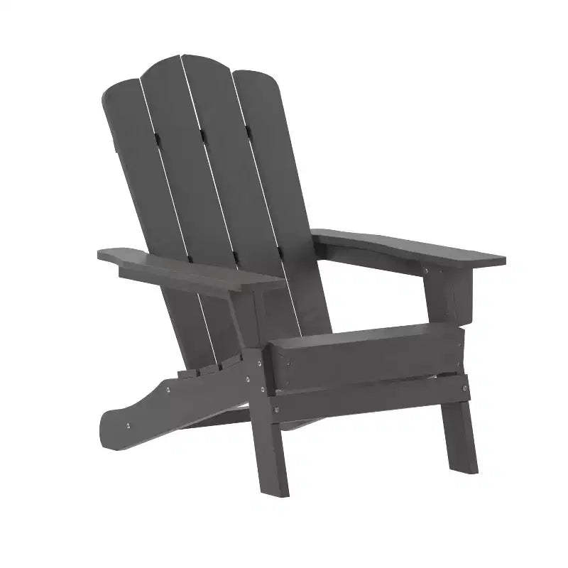 Merrick Lane Adirondack Chair with Cup Holder, Weather Resistant HDPE Adirondack Chair