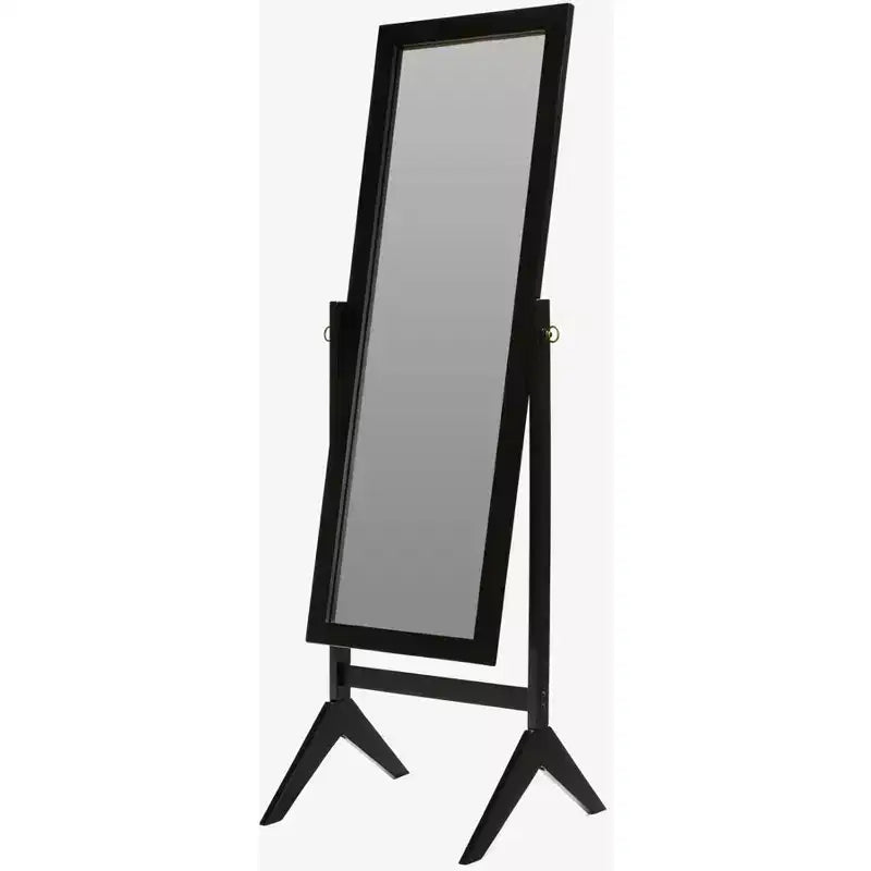 Legacy Decor Wood Rectangular Cheval Floor Mirror Free Standing Mirror
