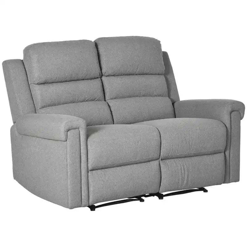 HOMCOM Modern Loveseat Recliner Sofa with Thick Sponge Padding, 2 Seater Couch Recliner Couch Manual Reclining Sofa Loveseat Couch