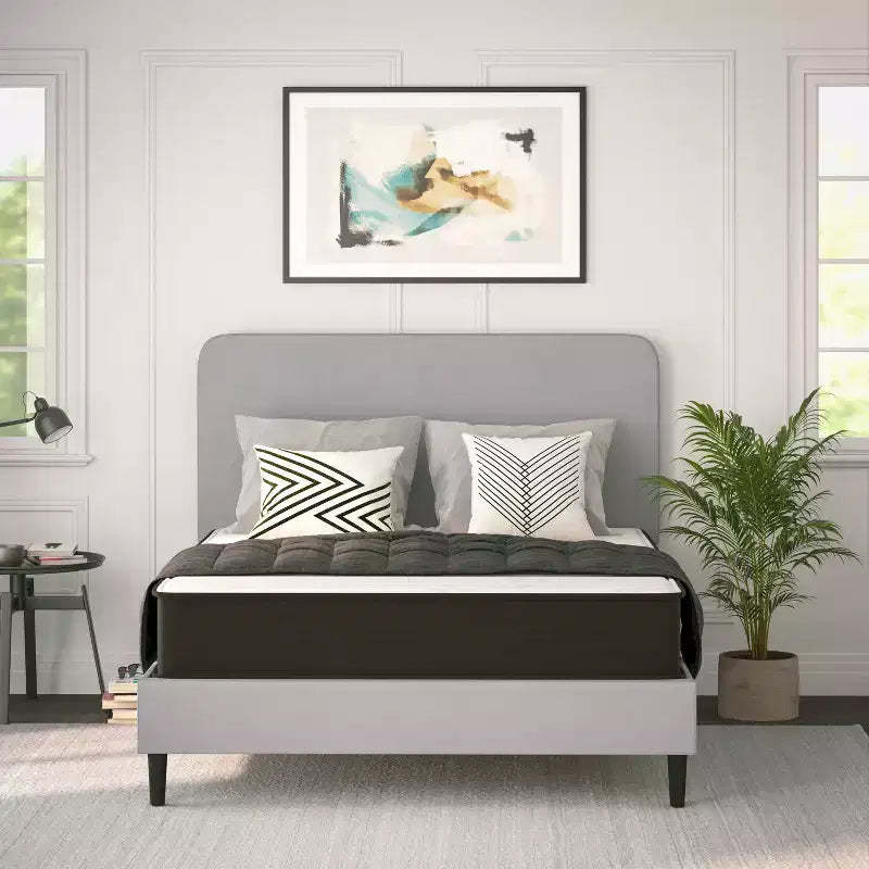Flash Furniture Dream 10 Inch Hybrid Mattress, High Density Foam and Pocket Spring Mattress in a Box, CertiPur-US Certified Foam