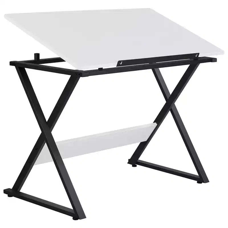 Yaheetech Minimalist Drafting Table For Artists Basic Drawing Deck White