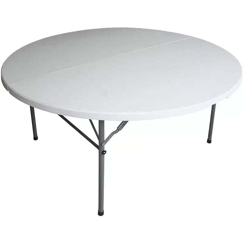 Plastic Development Group Round Folding Multipurpose Banquet Table with Secure Base for Indoor and Outdoor Events