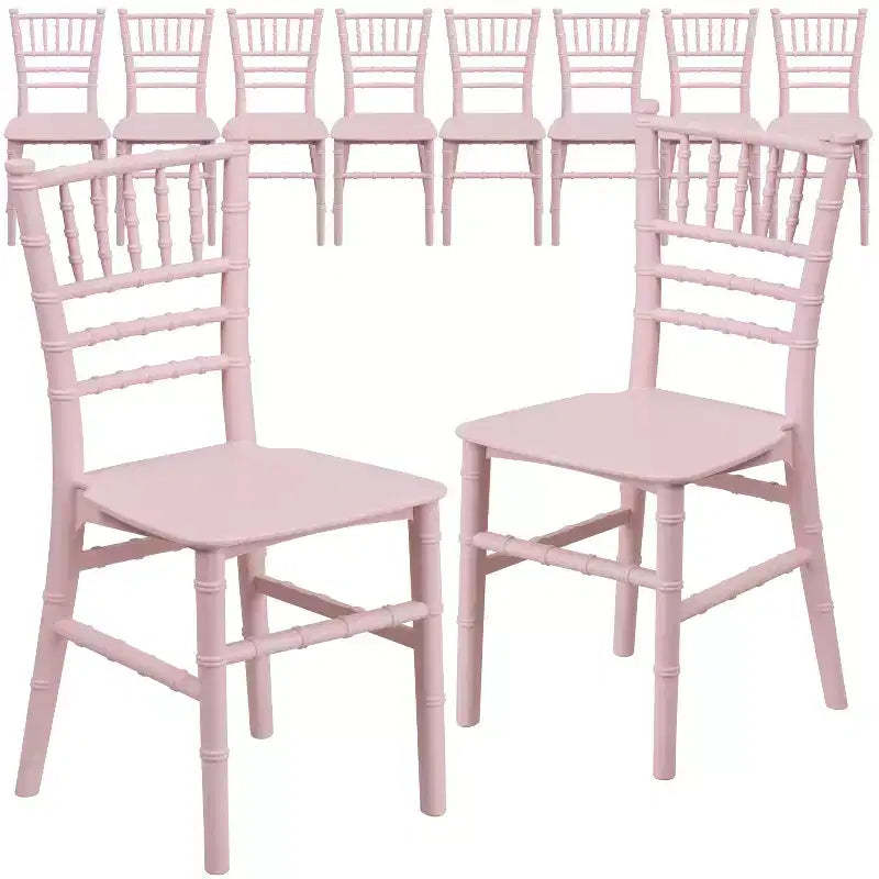 Emma and Oliver 10 Pack Childs All Occasion Resin Chiavari Chair for Home or Home Based Rental Business