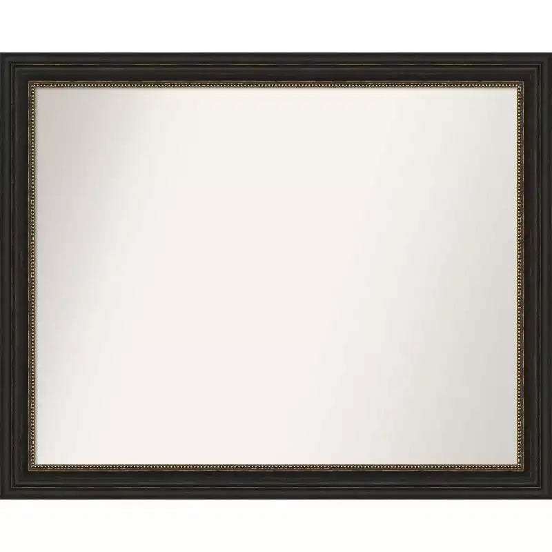 Amanti Art Accent Bronze Narrow Non-Beveled Bathroom Wall Mirror 25.5 x 31.5 in.