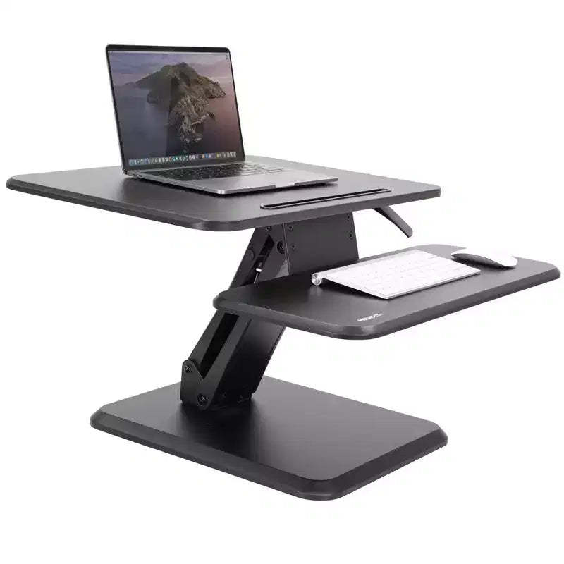 Mount-It! Height Adjustable Standing Desk Converter, 25 Wide Desktop, Sit-Stand Converting Desks with Gas Spring for Home & Office