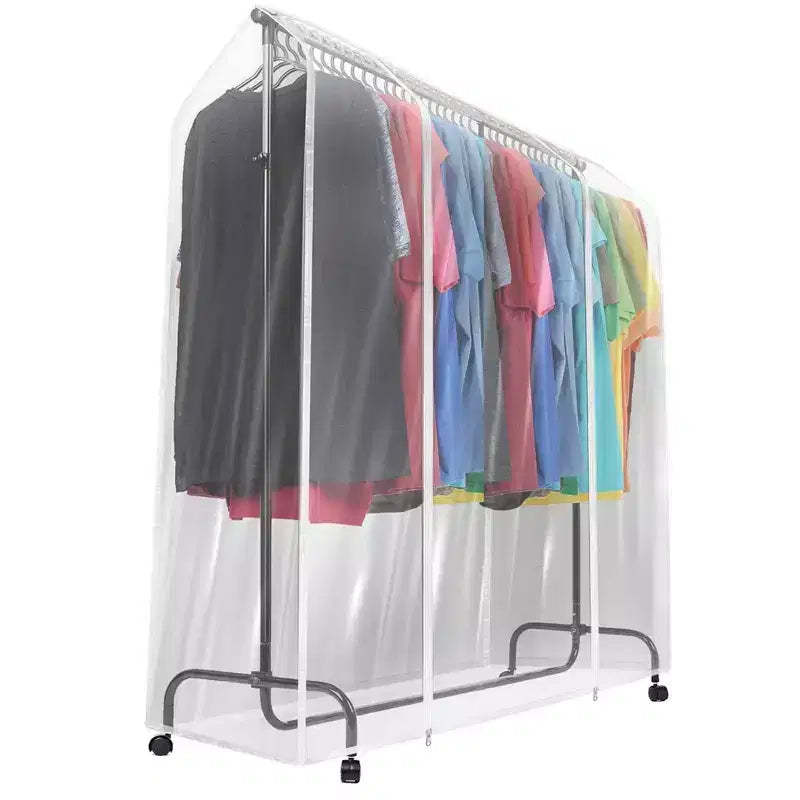 Sorbus 6 ft Clear Garment Rack Cover - Garment Coat Hanger Protector Clothing Storage for Dresses, Suits, Coats, and more