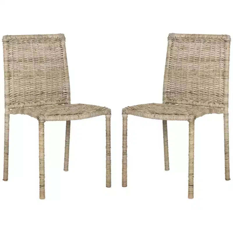 Makassar Side Chair (Set of 2) - SEA8008 - Grey - Safavieh