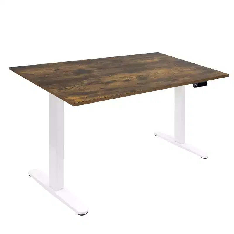 Mount-It! Electric Sit-Stand Desk with Tabletop - White/Oak