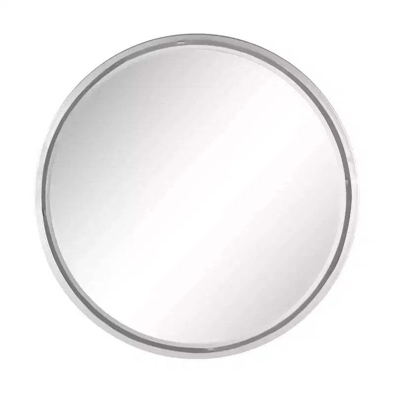 Contemporary Metal Wall Mirror Silver - Olivia & May