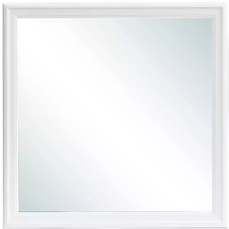 Passion Furniture Lorana 38 in. x 38 in. Modern Square Framed Silver Champagne Dresser Mirror