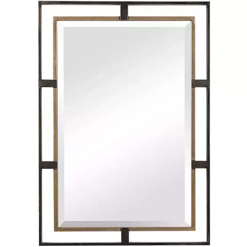 Uttermost Carrizo Distressed Bronze 22 x 32 Rectangular Wall Mirror